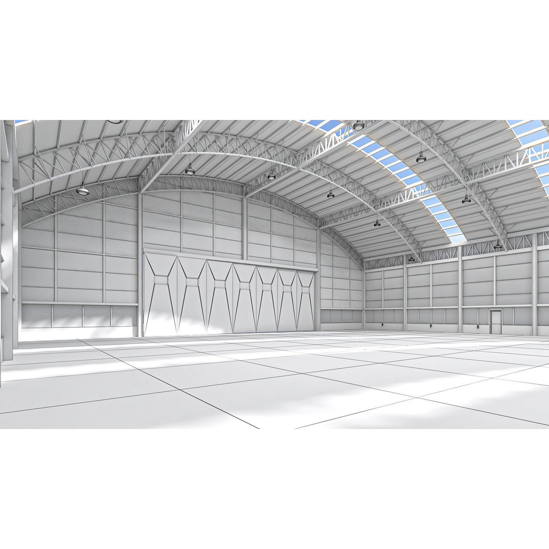 Warehouse 3D Model – Detailed Industrial Building with Textures - View 12