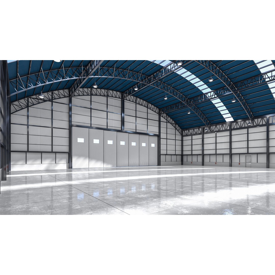Warehouse 3D Model – Detailed Industrial Building with Textures - View 7