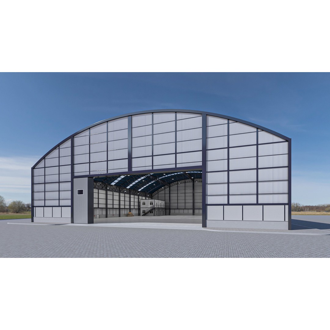 Warehouse 3D Model – Detailed Industrial Building with Textures - View 8