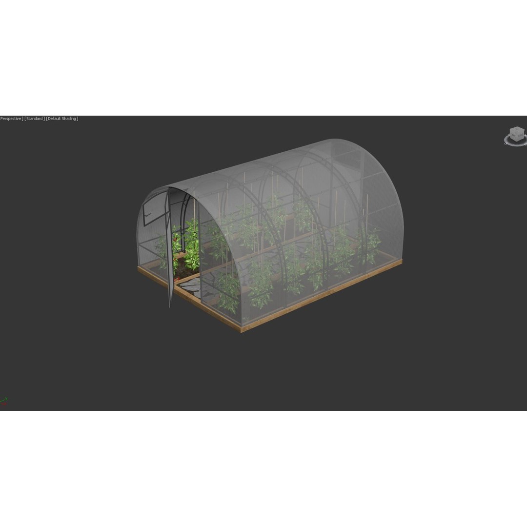 Greenhouse 3D Model – Realistic Glasshouse Asset, FBX & Blender Formats - View 10