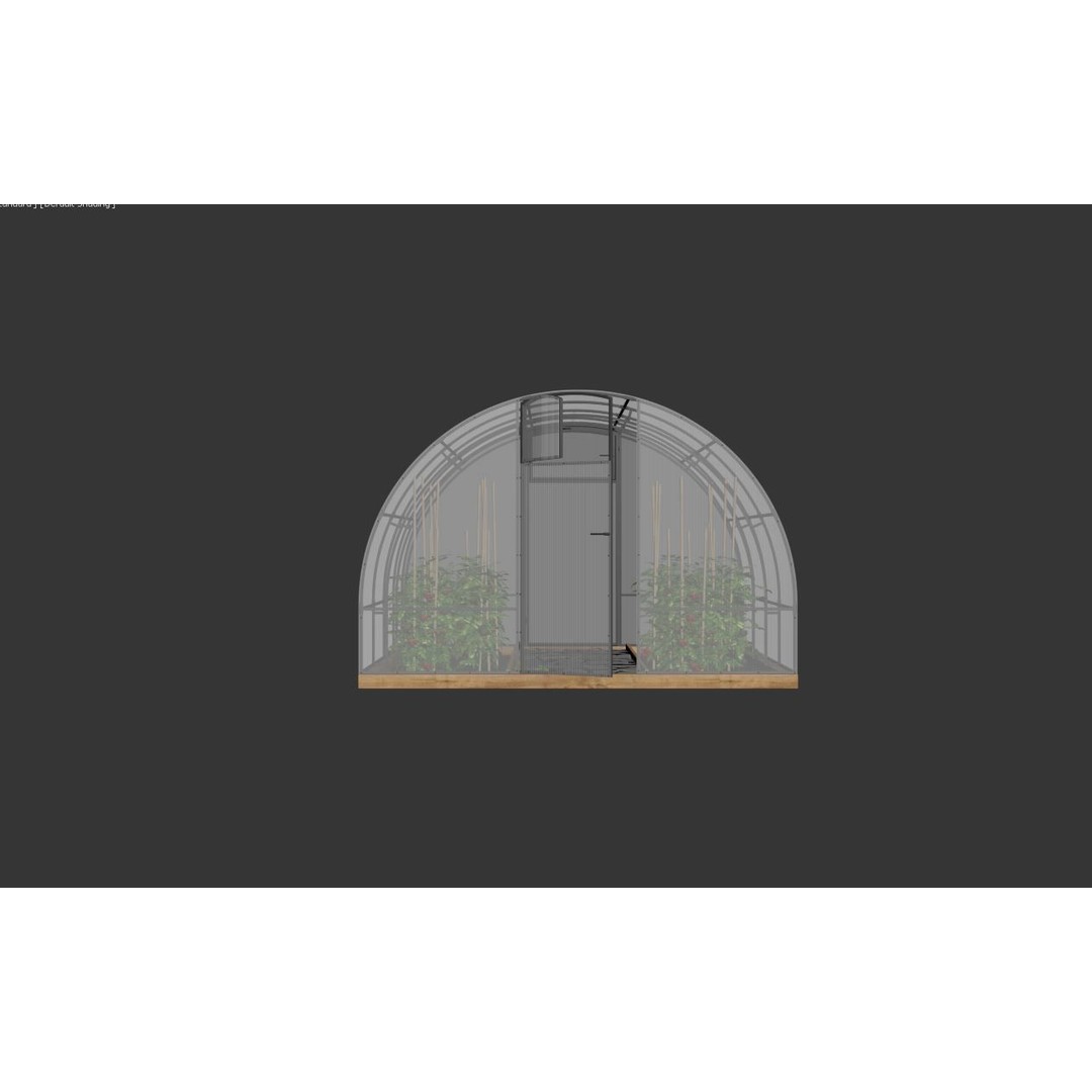 Greenhouse 3D Model – Realistic Glasshouse Asset, FBX & Blender Formats - View 12