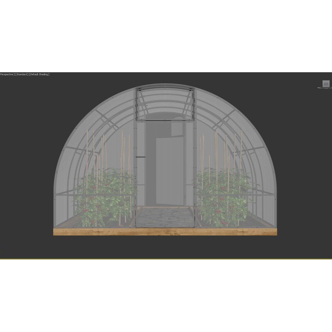 Greenhouse 3D Model – Realistic Glasshouse Asset, FBX & Blender Formats - View 14