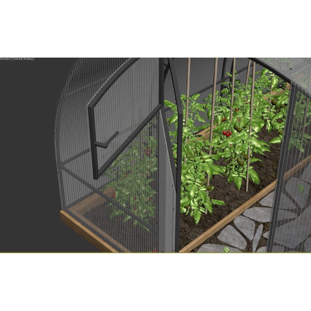 Greenhouse 3D Model – Realistic Glasshouse Asset, FBX & Blender Formats - View 16