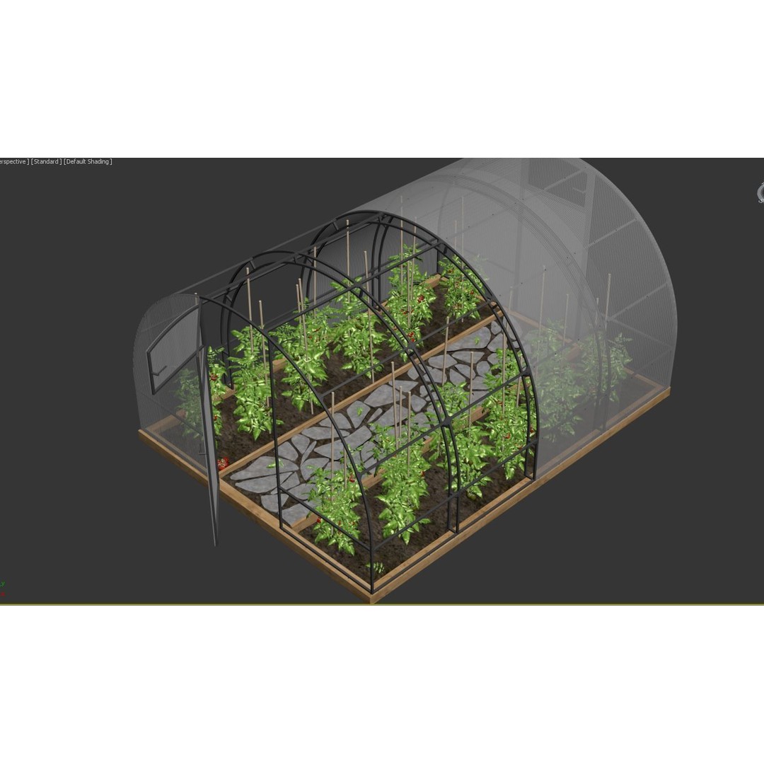 Greenhouse 3D Model – Realistic Glasshouse Asset, FBX & Blender Formats - View 19
