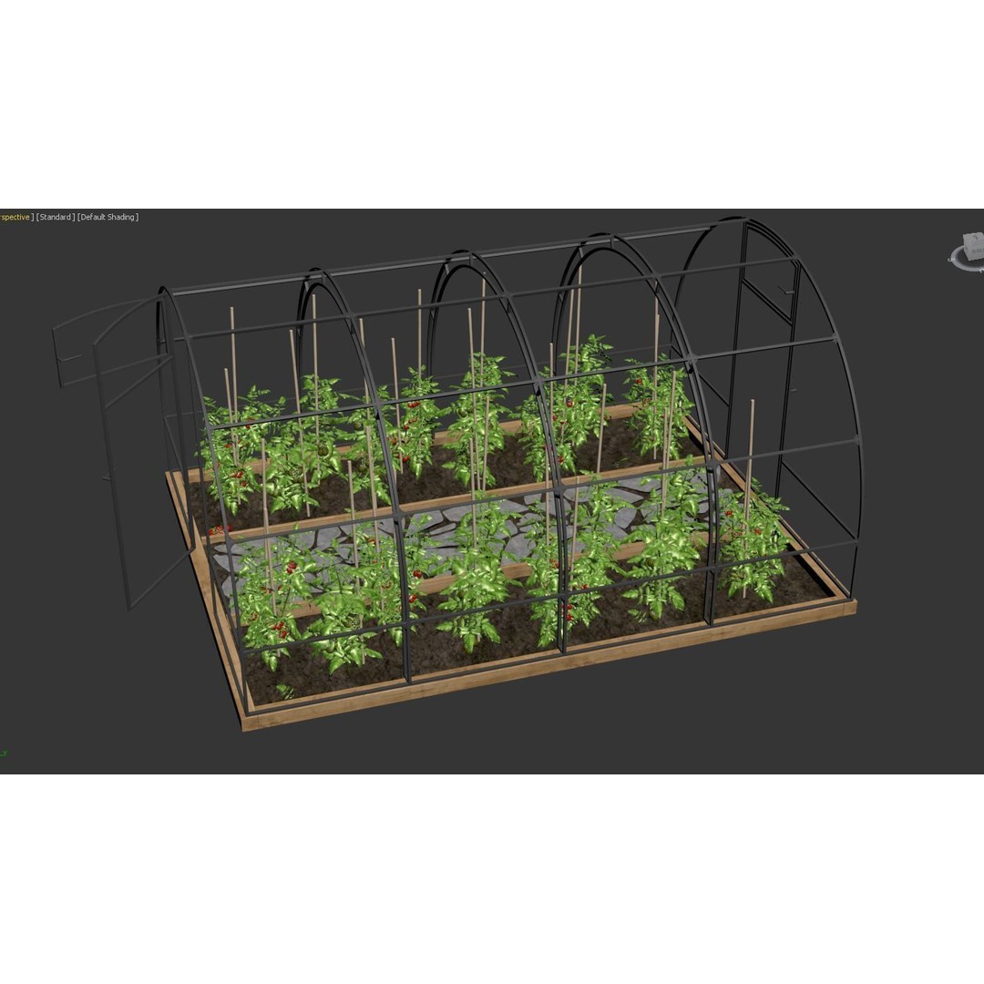 Greenhouse 3D Model – Realistic Glasshouse Asset, FBX & Blender Formats - View 20