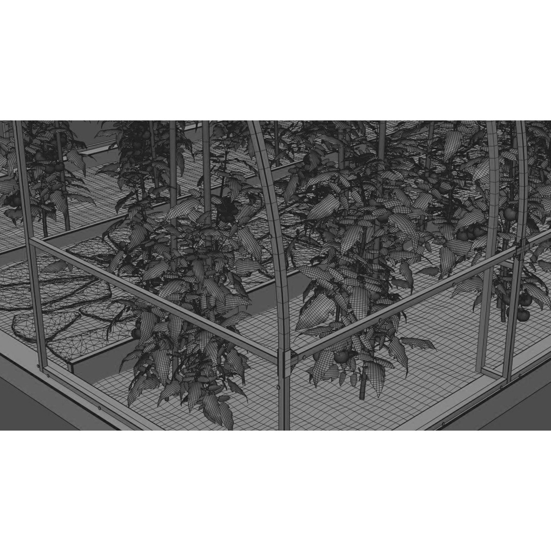 Greenhouse 3D Model – Realistic Glasshouse Asset, FBX & Blender Formats - View 24