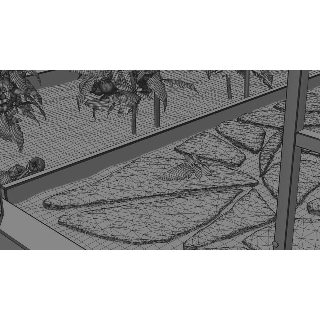 Greenhouse 3D Model – Realistic Glasshouse Asset, FBX & Blender Formats - View 25