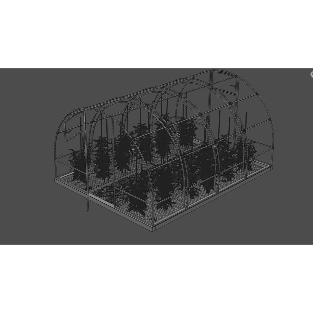 Greenhouse 3D Model – Realistic Glasshouse Asset, FBX & Blender Formats - View 26