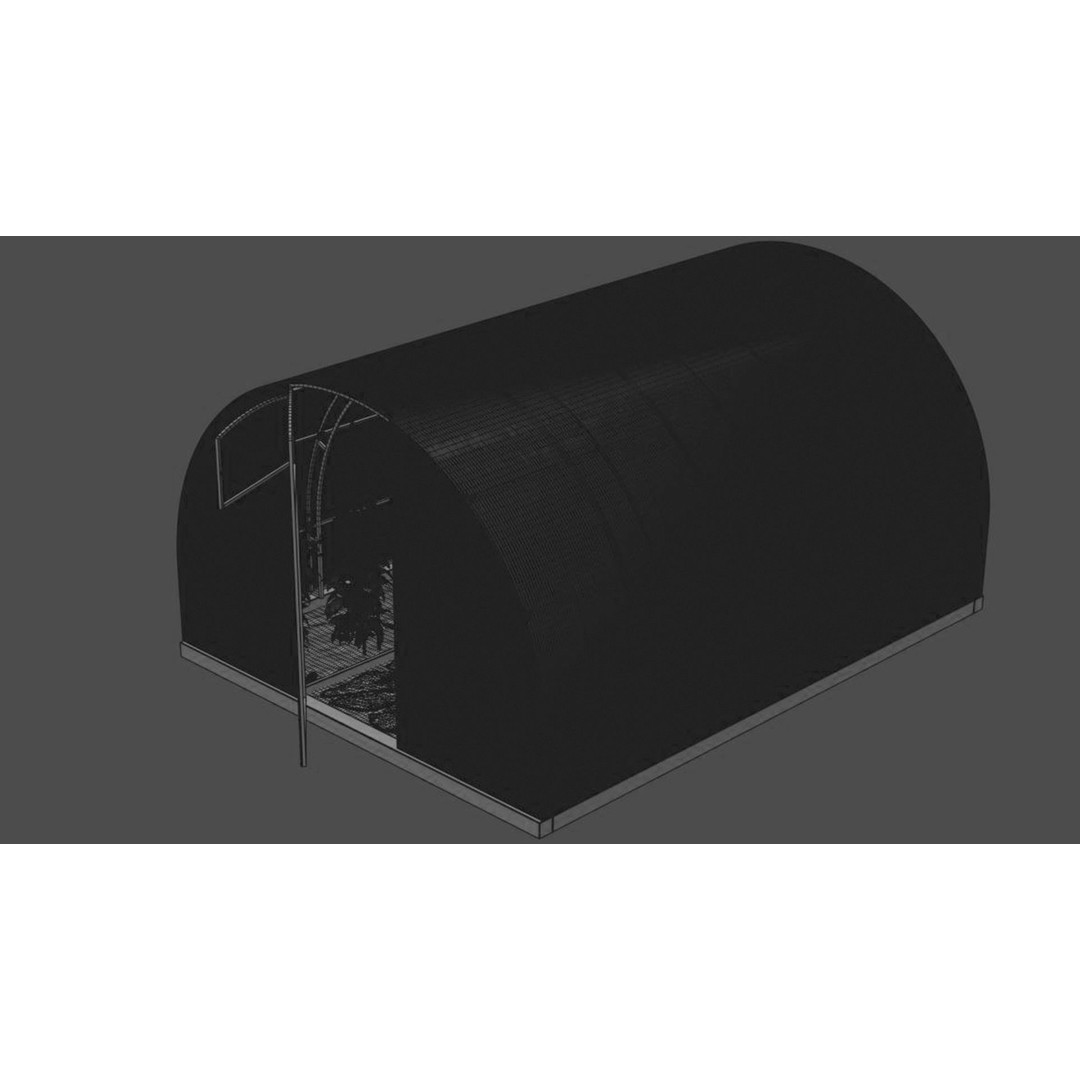 Greenhouse 3D Model – Realistic Glasshouse Asset, FBX & Blender Formats - View 27