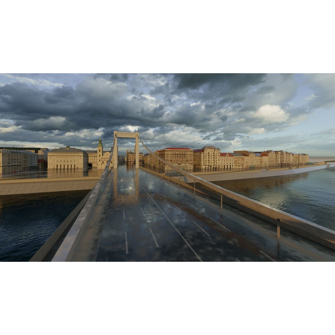 Budapest 3D Model – High Quality Cityscape Asset, PBR Textures - View 10