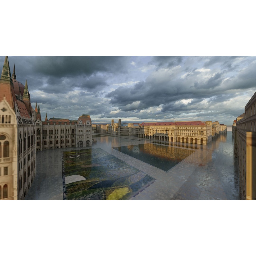 Budapest 3D Model – High Quality Cityscape Asset, PBR Textures - View 15