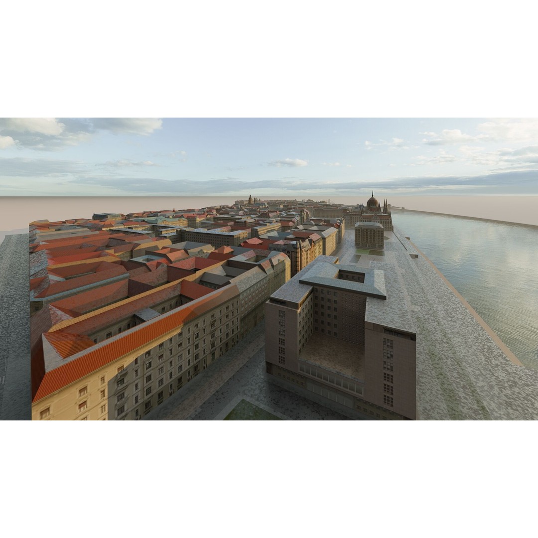 Budapest 3D Model – High Quality Cityscape Asset, PBR Textures - View 4