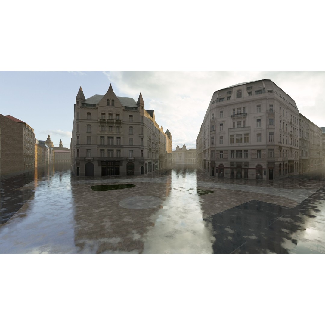 Budapest 3D Model – High Quality Cityscape Asset, PBR Textures - View 6