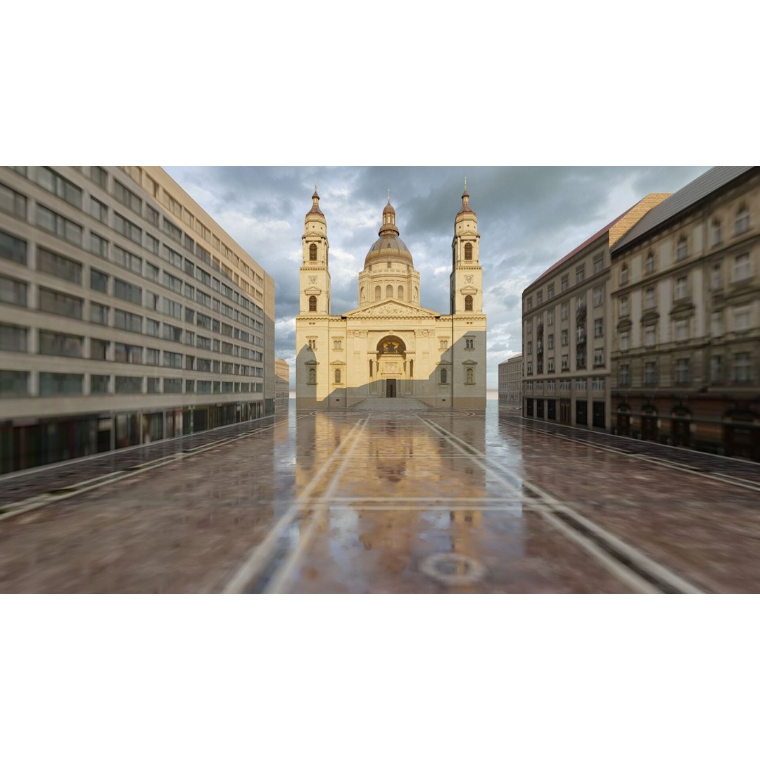 Budapest 3D Model – High Quality Cityscape Asset, PBR Textures - View 8