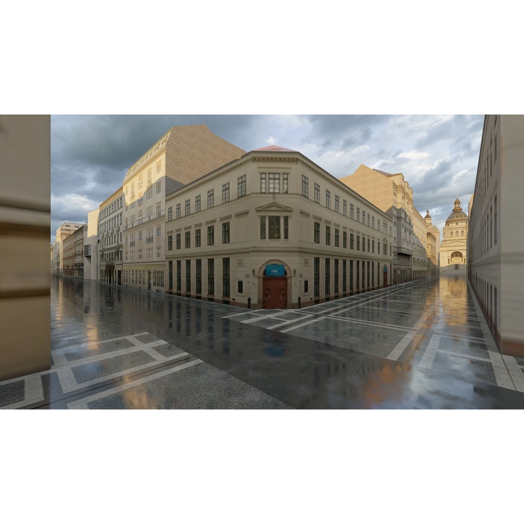 Budapest 3D Model – High Quality Cityscape Asset, PBR Textures - View 9
