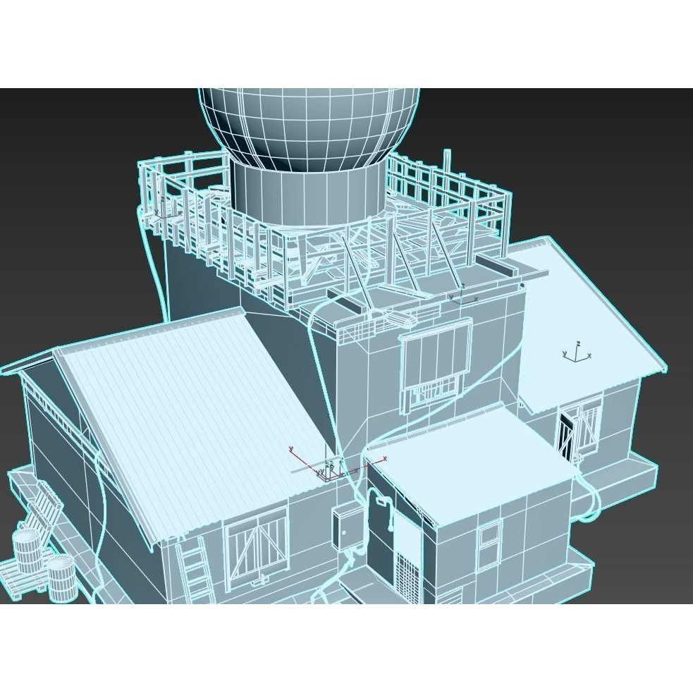 Abandoned Polar Station 3D Model – PBR Textured Game Asset, FBX