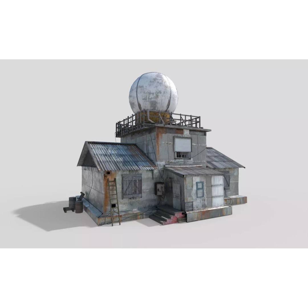 Abandoned Polar Station 3D Model – PBR Textured Game Asset, FBX - View 2