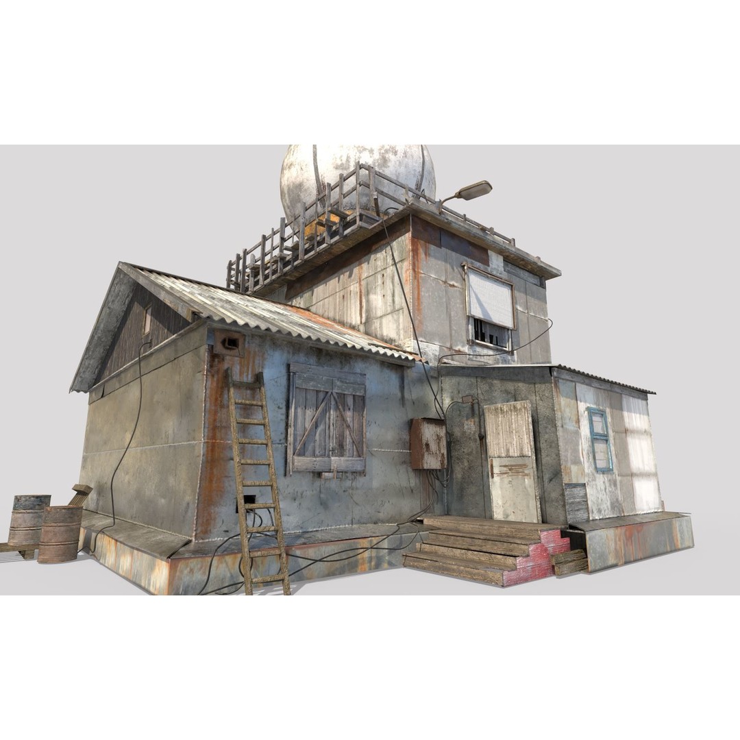 Abandoned Polar Station 3D Model – PBR Textured Game Asset, FBX - View 3