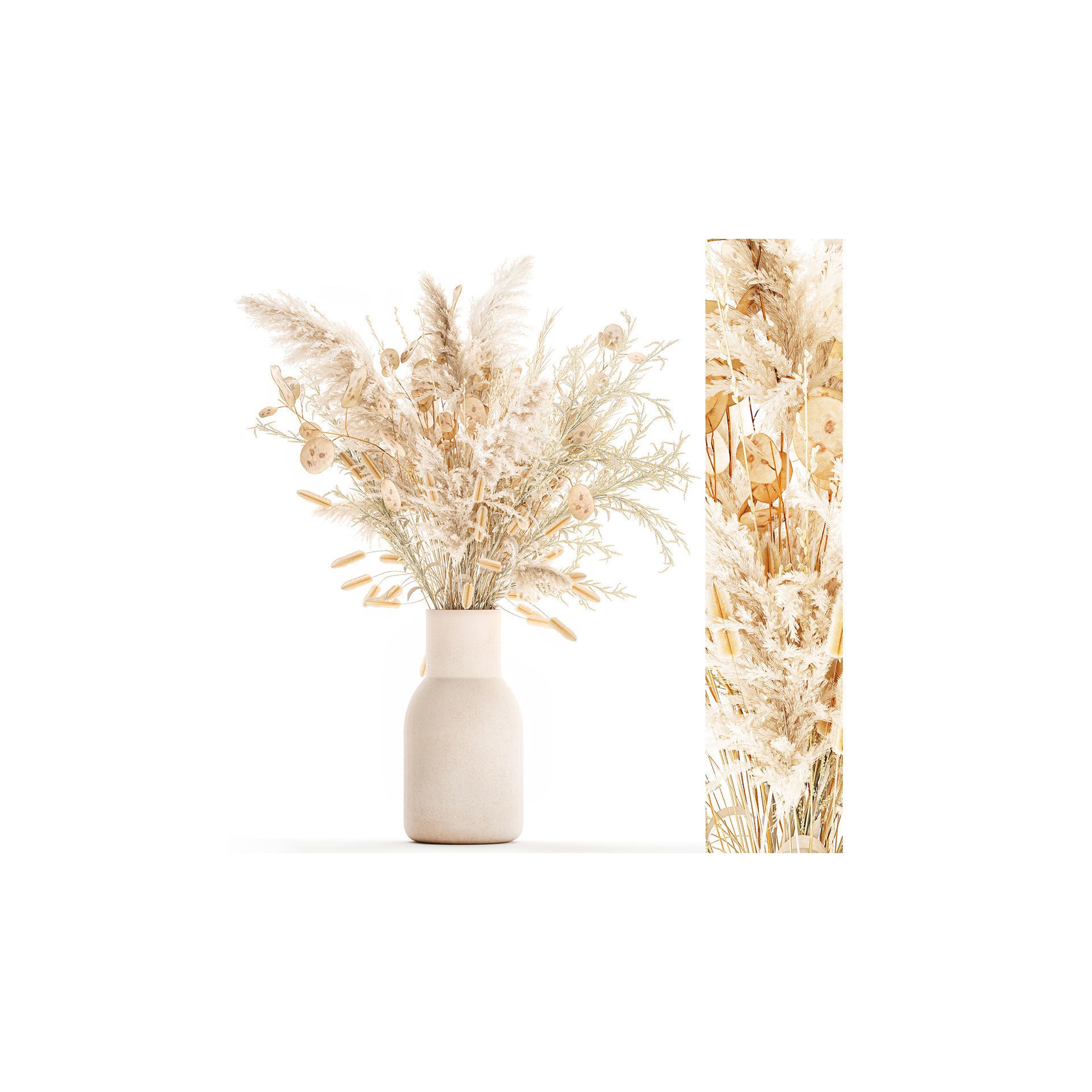 Flower Bouquets and Vase Set - Game-Ready 3D Model - View 11