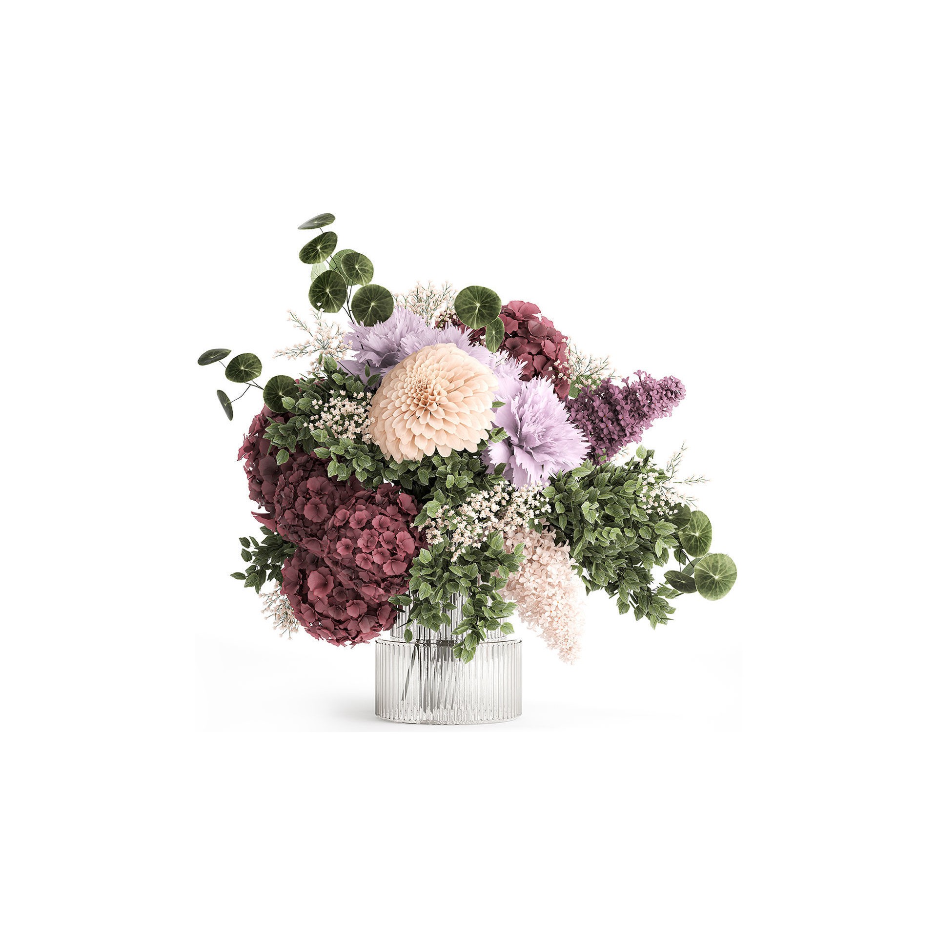 Flower Bouquets and Vase Set - Game-Ready 3D Model - View 7