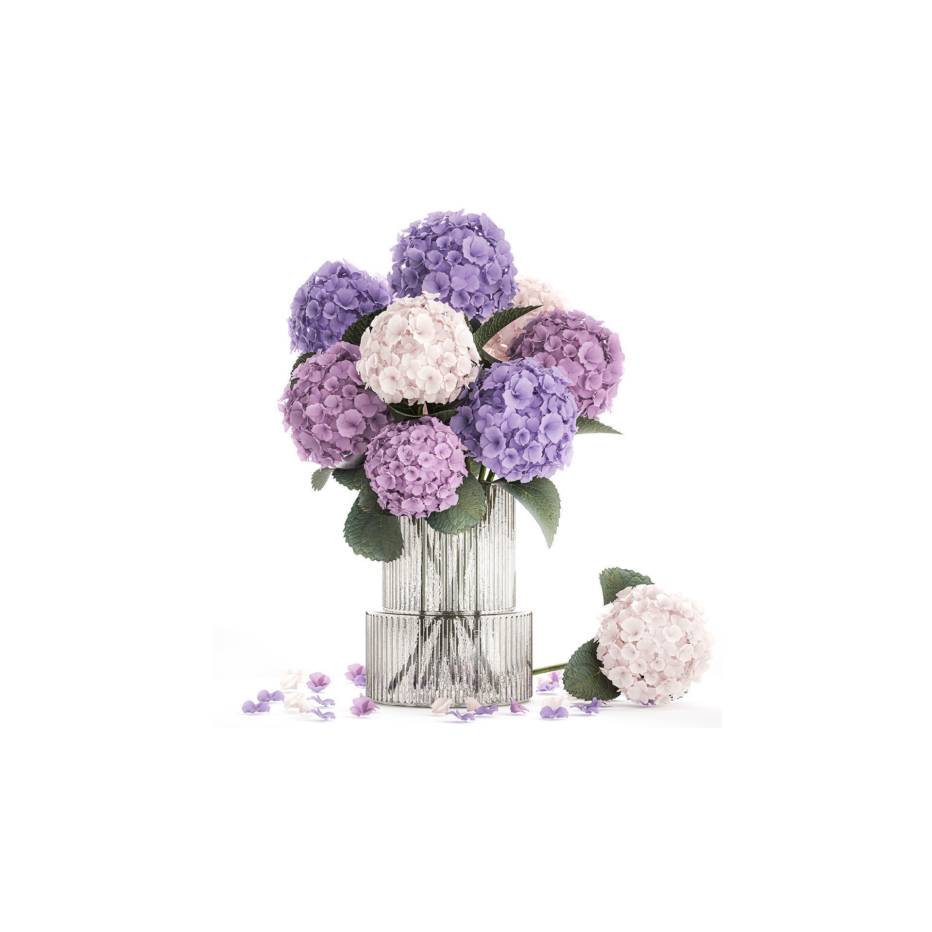 Flower Bouquets and Vase Set - Game-Ready 3D Model - View 8