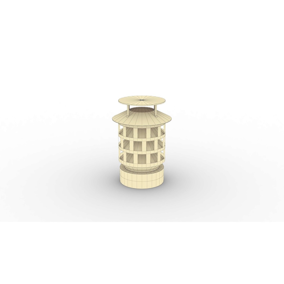 Chimney Vent Set 3D Model – Low Poly Architectural Asset, PBR Textures