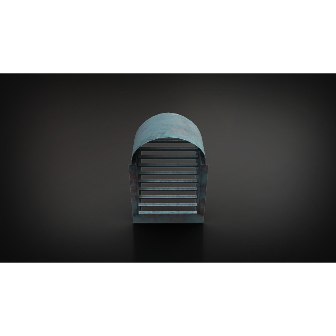 Chimney Vent Set 3D Model – Low Poly Architectural Asset, PBR Textures - View 12