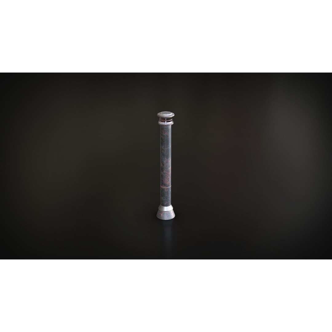 Chimney Vent Set 3D Model – Low Poly Architectural Asset, PBR Textures - View 20
