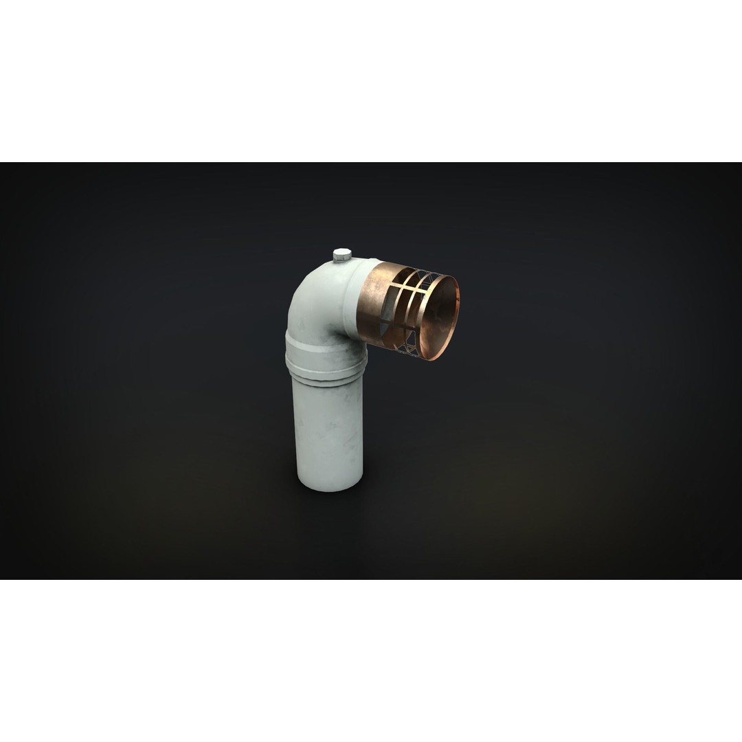 Chimney Vent Set 3D Model – Low Poly Architectural Asset, PBR Textures - View 26