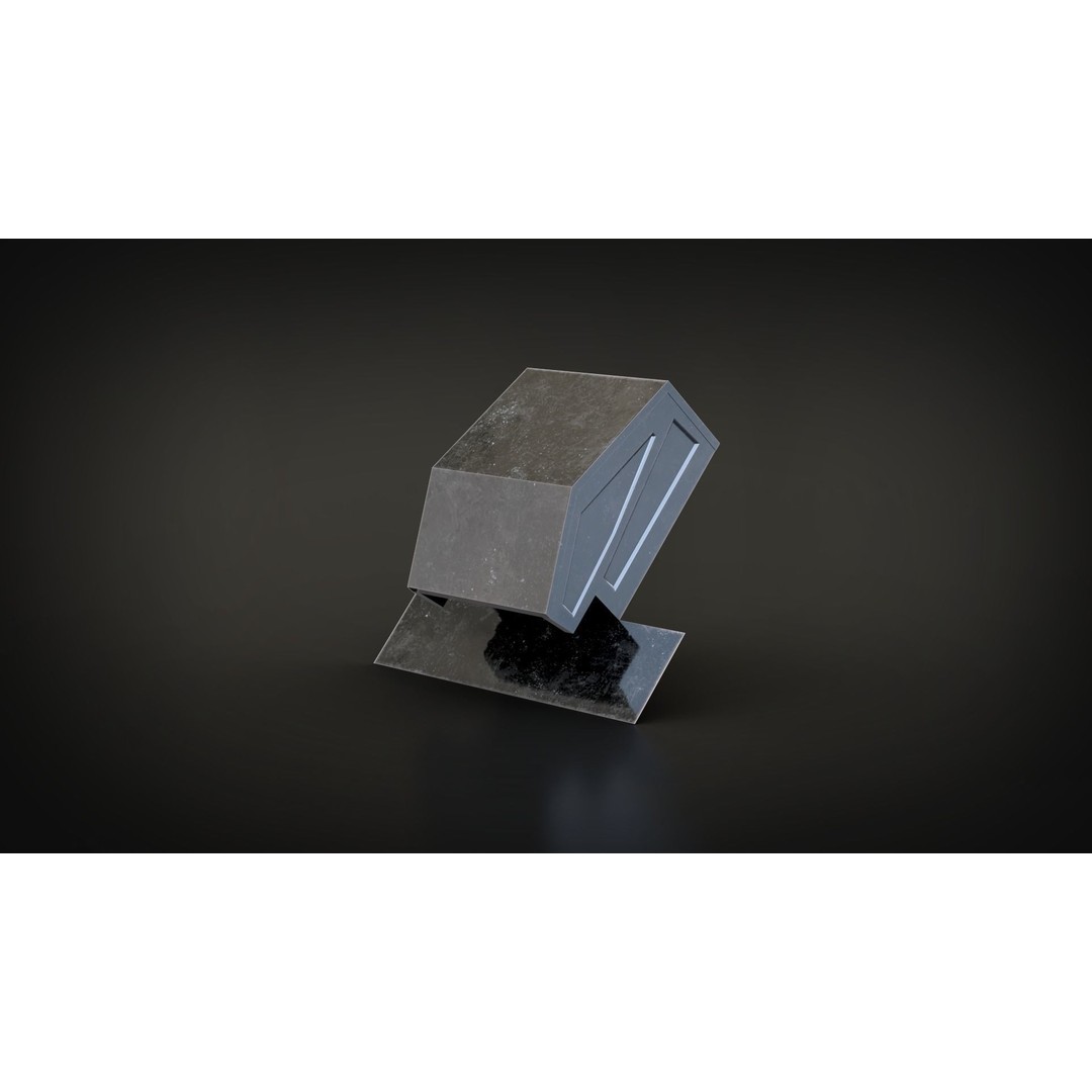 Chimney Vent Set 3D Model – Low Poly Architectural Asset, PBR Textures - View 30