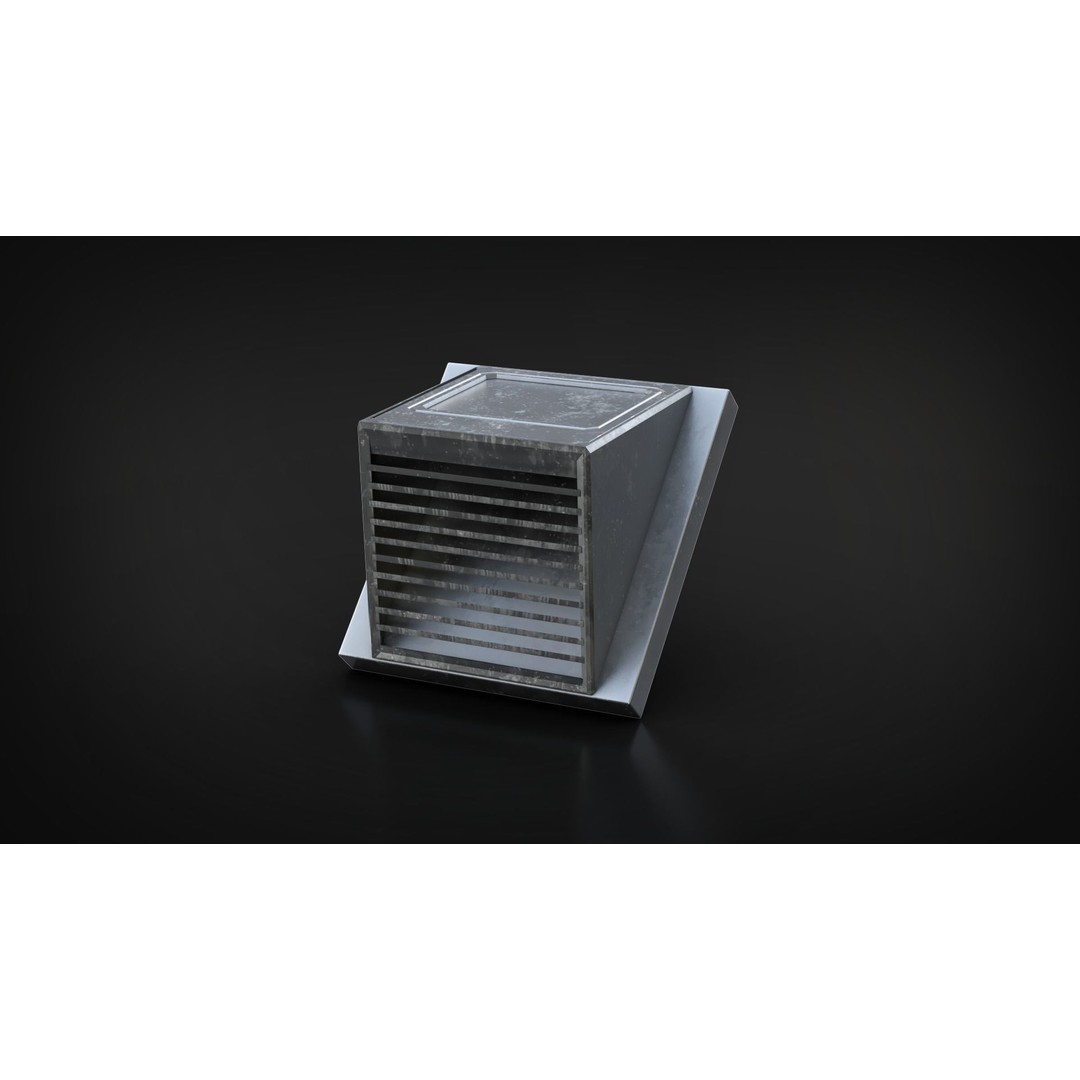 Chimney Vent Set 3D Model – Low Poly Architectural Asset, PBR Textures - View 32