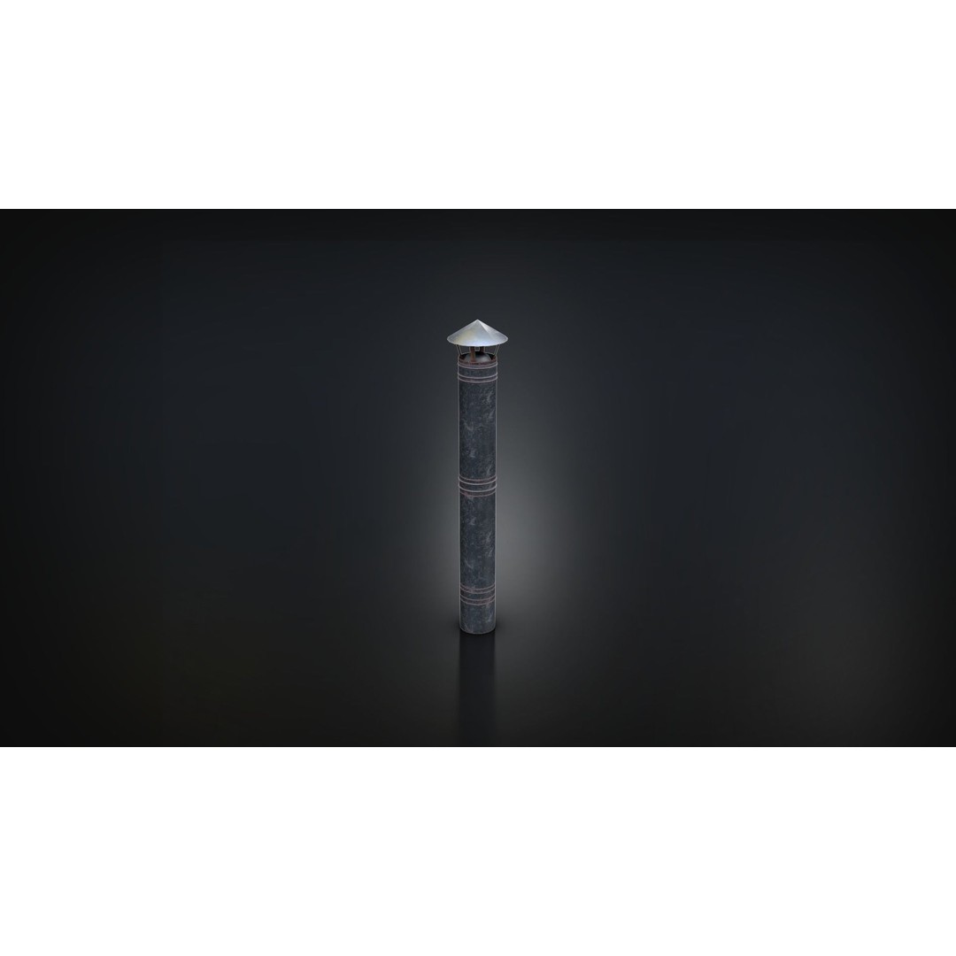 Chimney Vent Set 3D Model – Low Poly Architectural Asset, PBR Textures - View 36