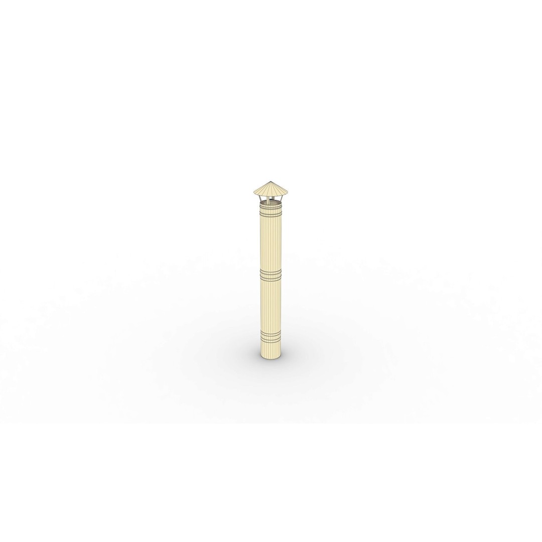 Chimney Vent Set 3D Model – Low Poly Architectural Asset, PBR Textures - View 37