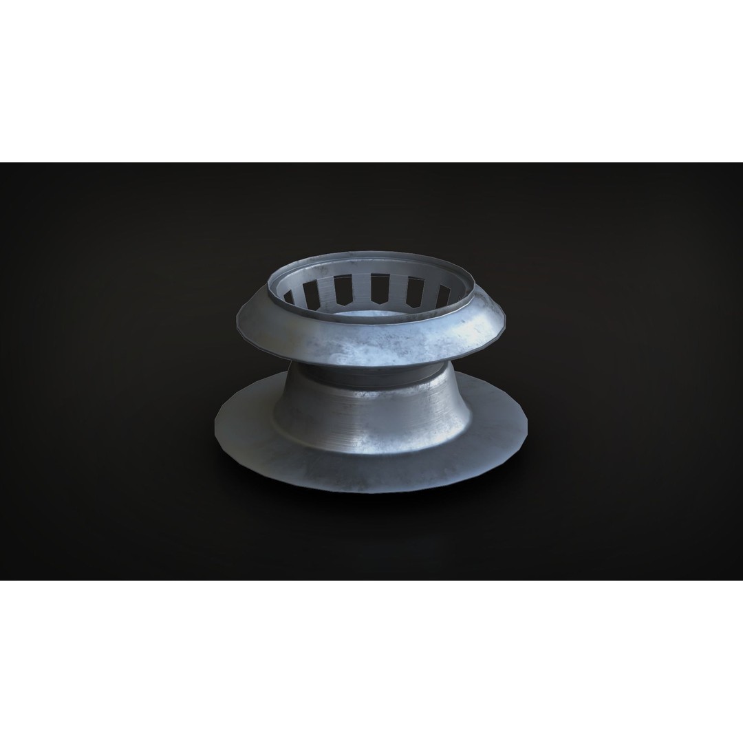 Chimney Vent Set 3D Model – Low Poly Architectural Asset, PBR Textures - View 42