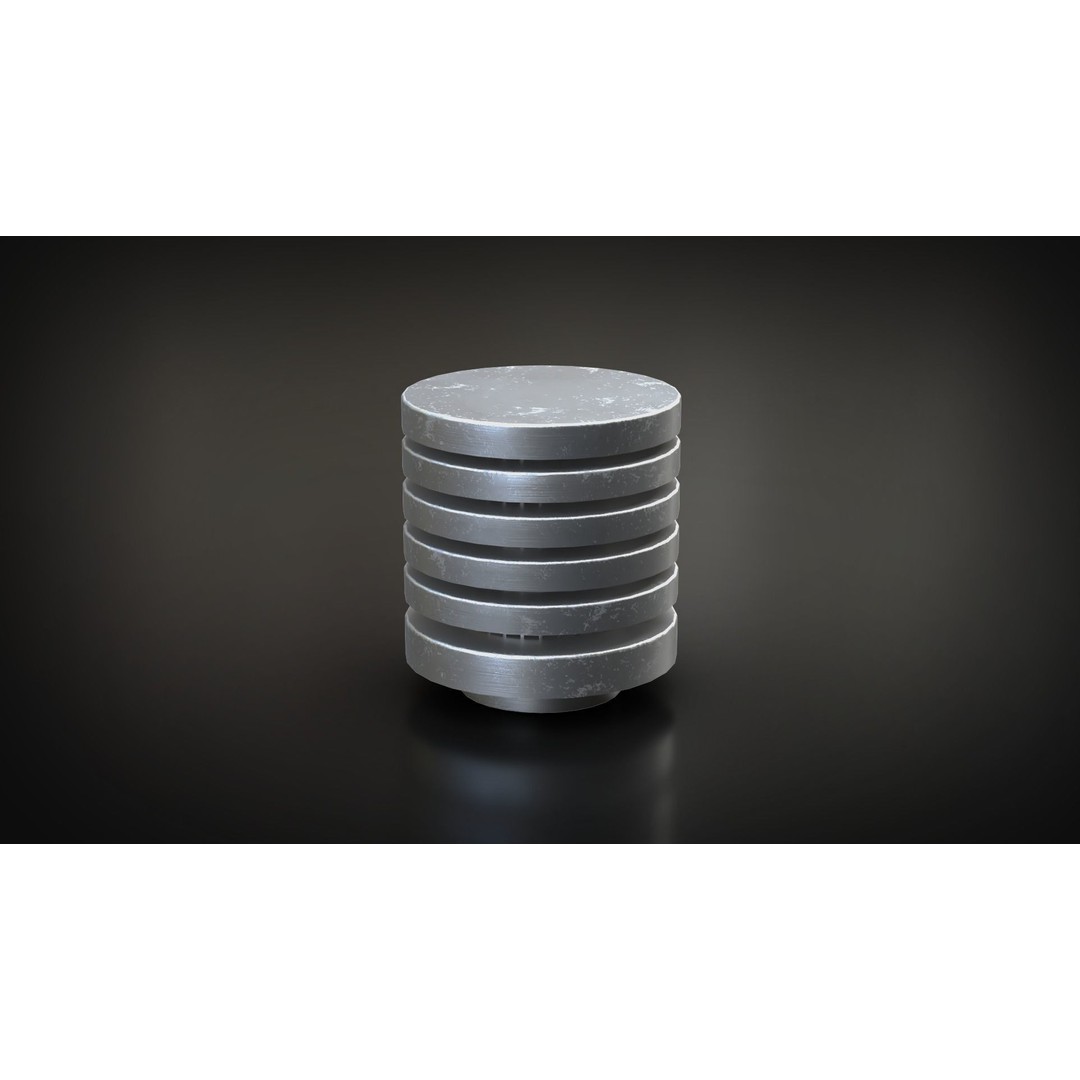 Chimney Vent Set 3D Model – Low Poly Architectural Asset, PBR Textures - View 48