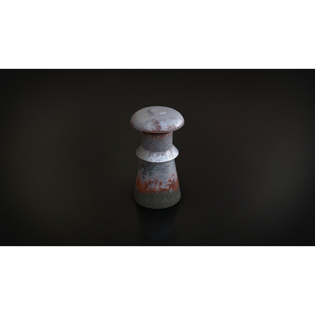 Chimney Vent Set 3D Model – Low Poly Architectural Asset, PBR Textures - View 50