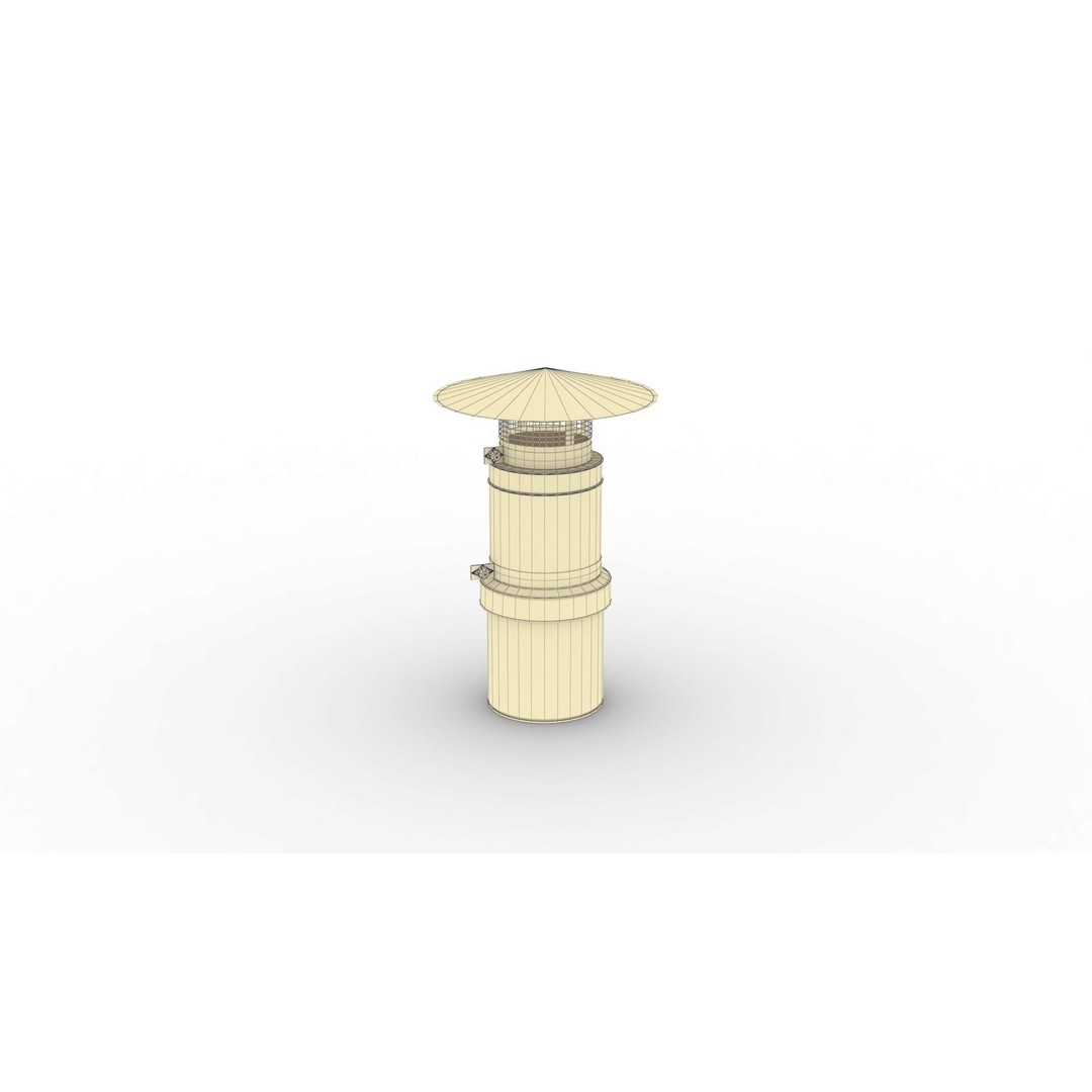 Chimney Vent Set 3D Model – Low Poly Architectural Asset, PBR Textures - View 57