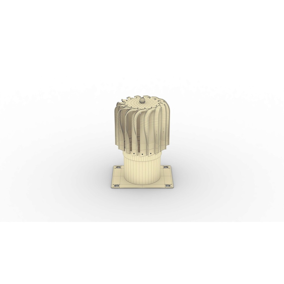 Chimney Vent Set 3D Model – Low Poly Architectural Asset, PBR Textures - View 7