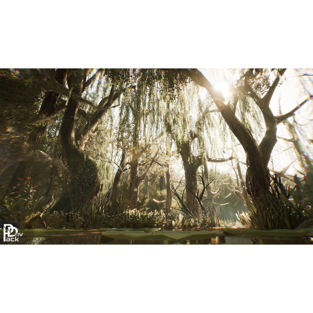 Swamp Environment 3D Model – Low Poly PBR Asset with 42 Props - View 11