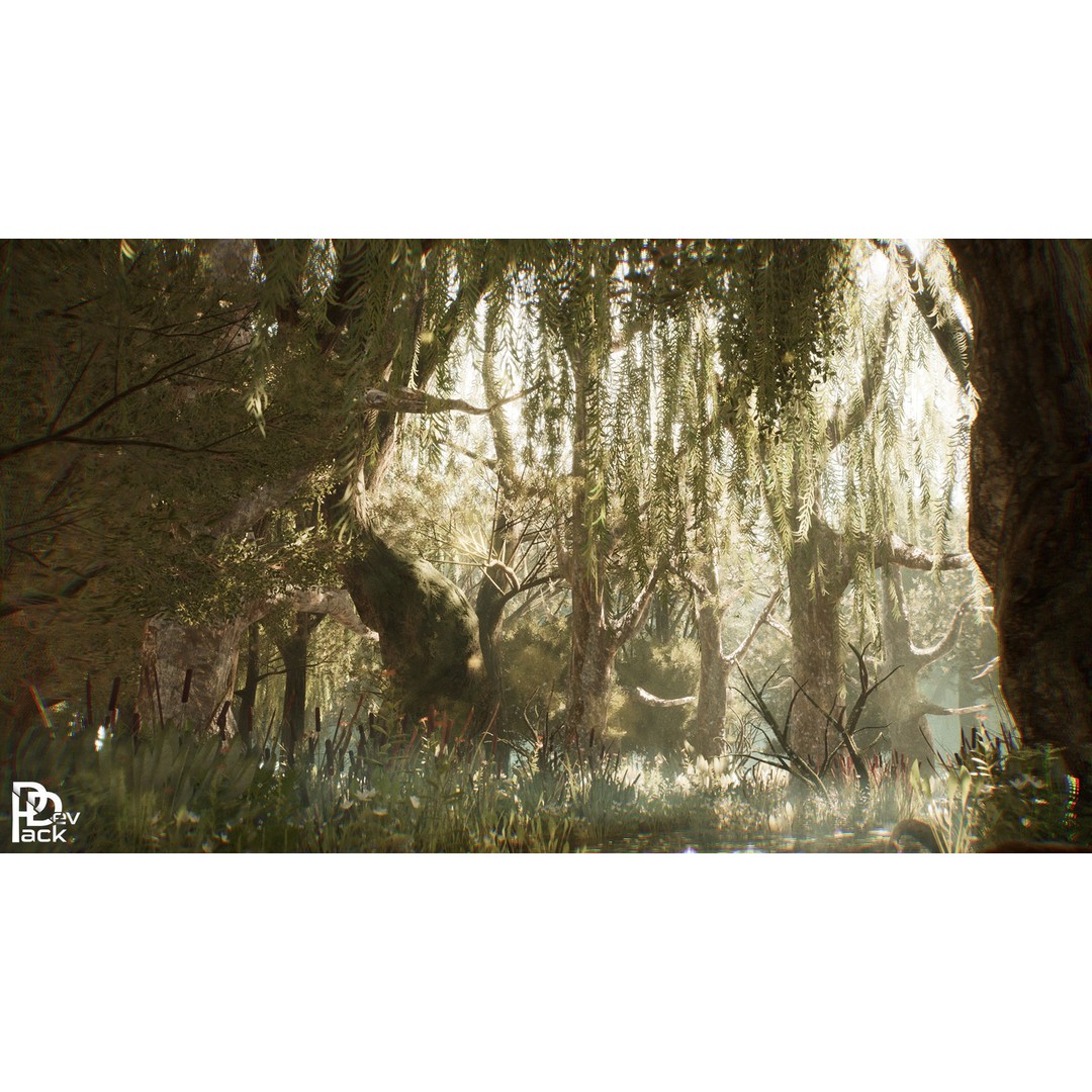 Swamp Environment 3D Model – Low Poly PBR Asset with 42 Props - View 6