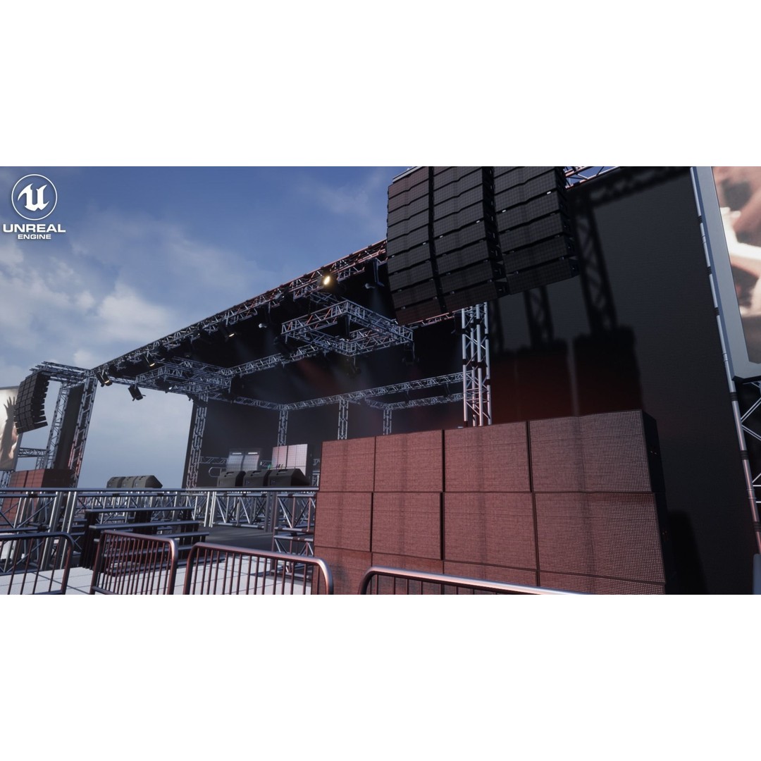 Concert Stage 3D Model – Low Poly Game Asset for Unity & Unreal - View 12