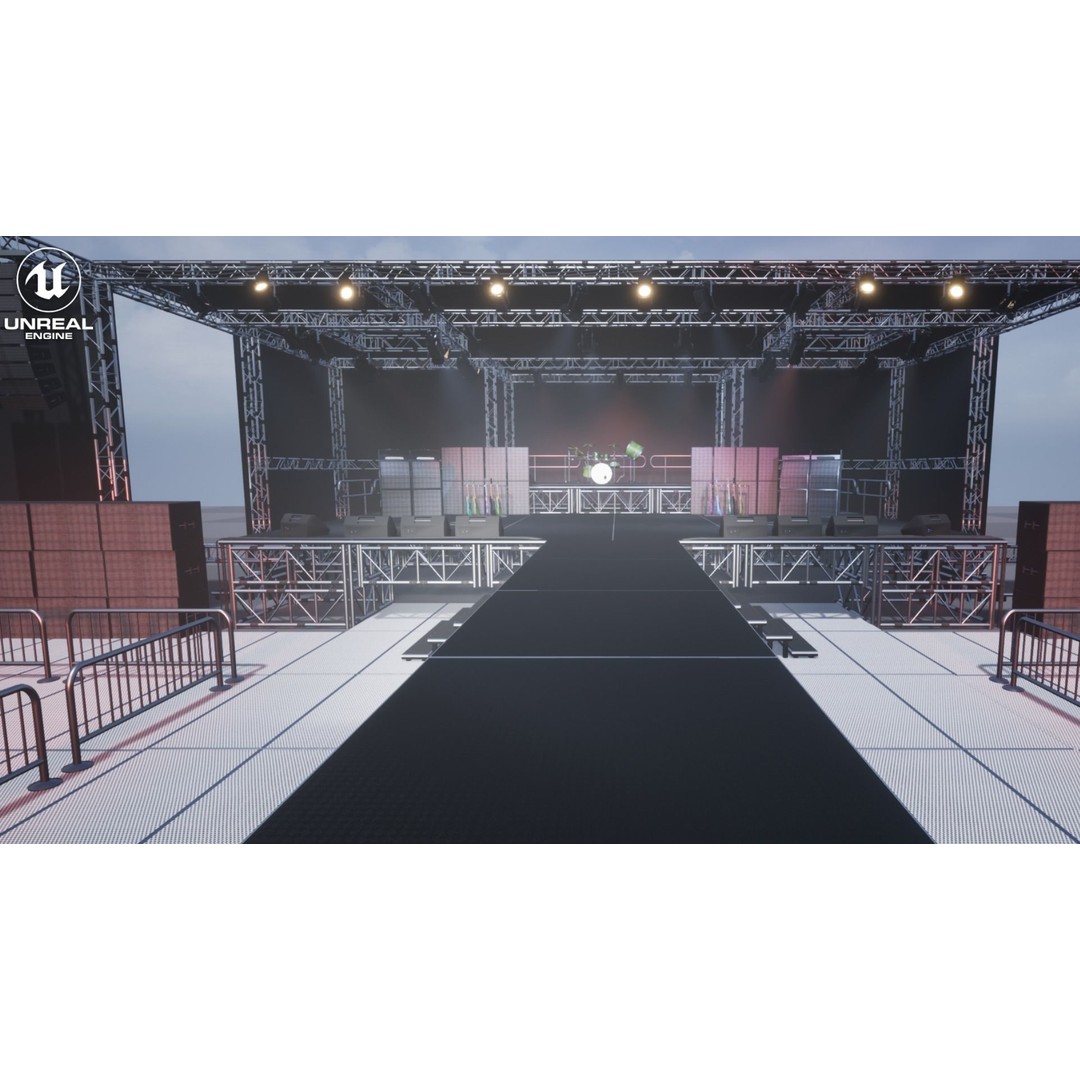 Concert Stage 3D Model – Low Poly Game Asset for Unity & Unreal - View 13