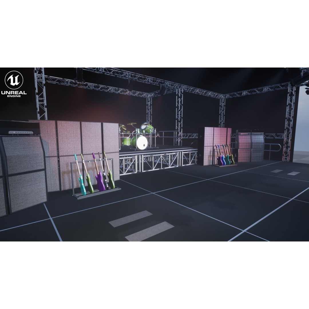 Concert Stage 3D Model – Low Poly Game Asset for Unity & Unreal - View 14