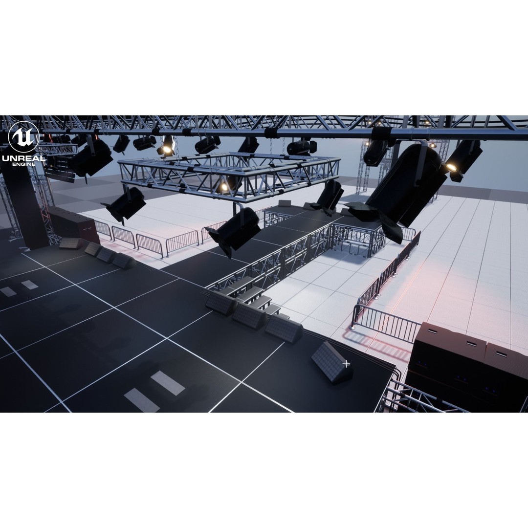 Concert Stage 3D Model – Low Poly Game Asset for Unity & Unreal - View 15