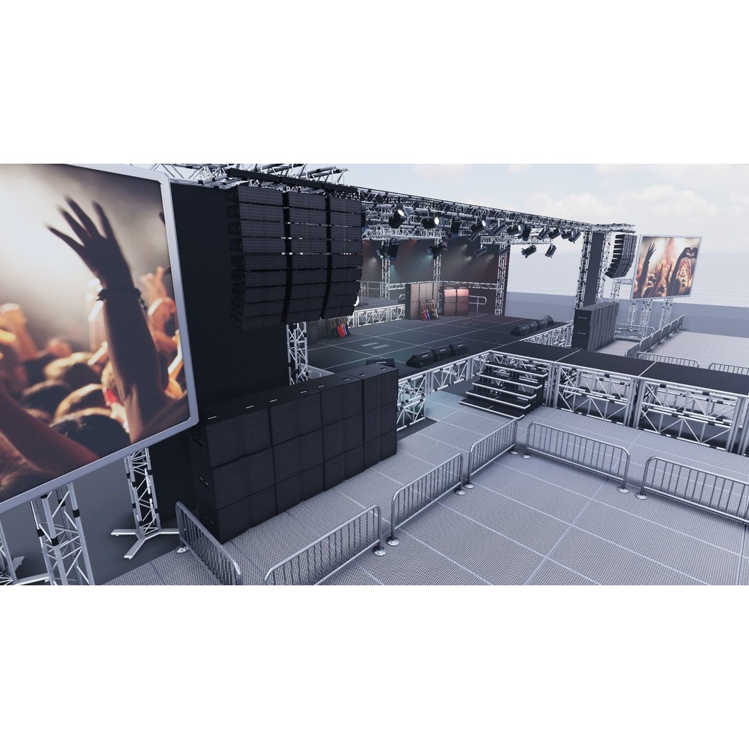 Concert Stage 3D Model – Low Poly Game Asset for Unity & Unreal - View 5