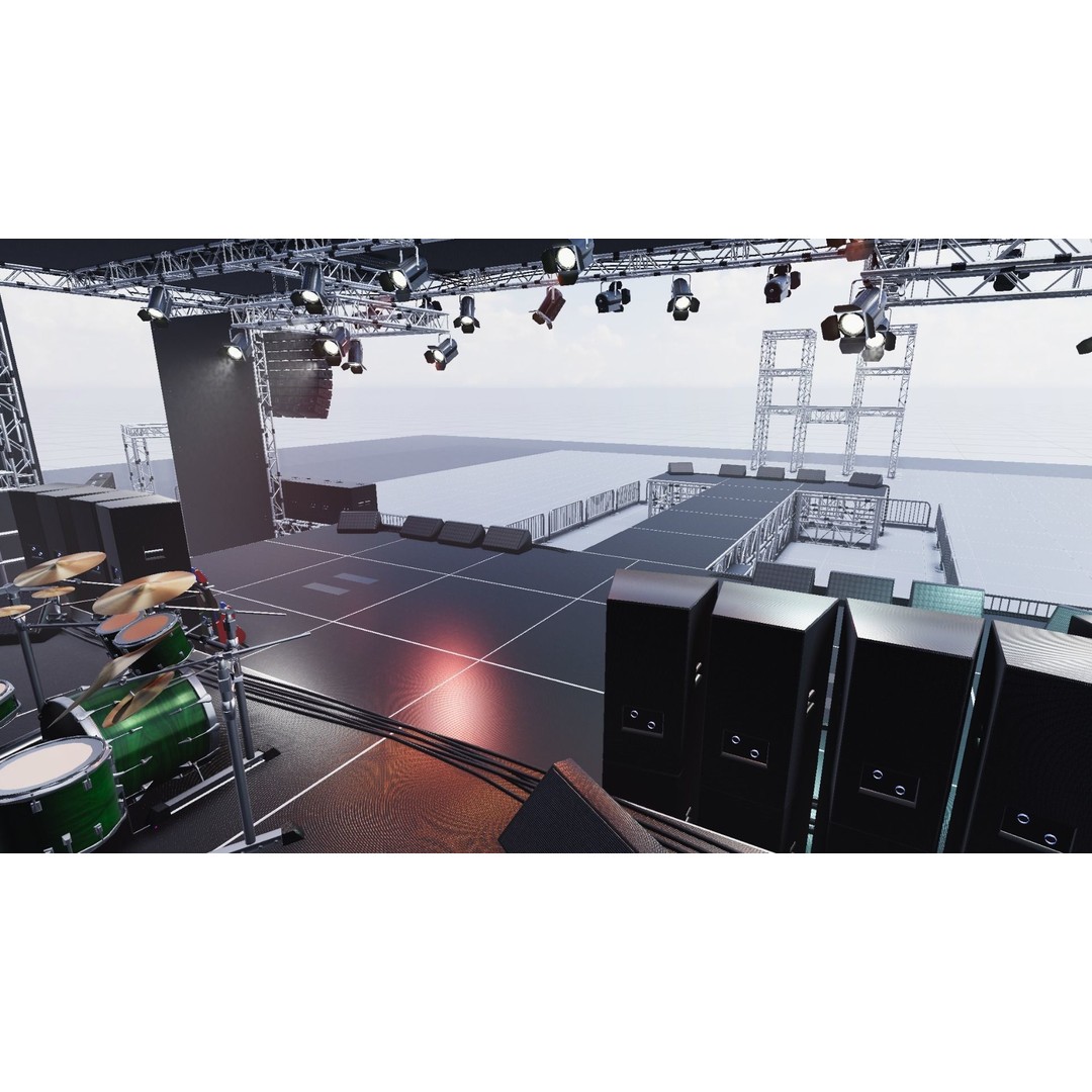 Concert Stage 3D Model – Low Poly Game Asset for Unity & Unreal - View 8