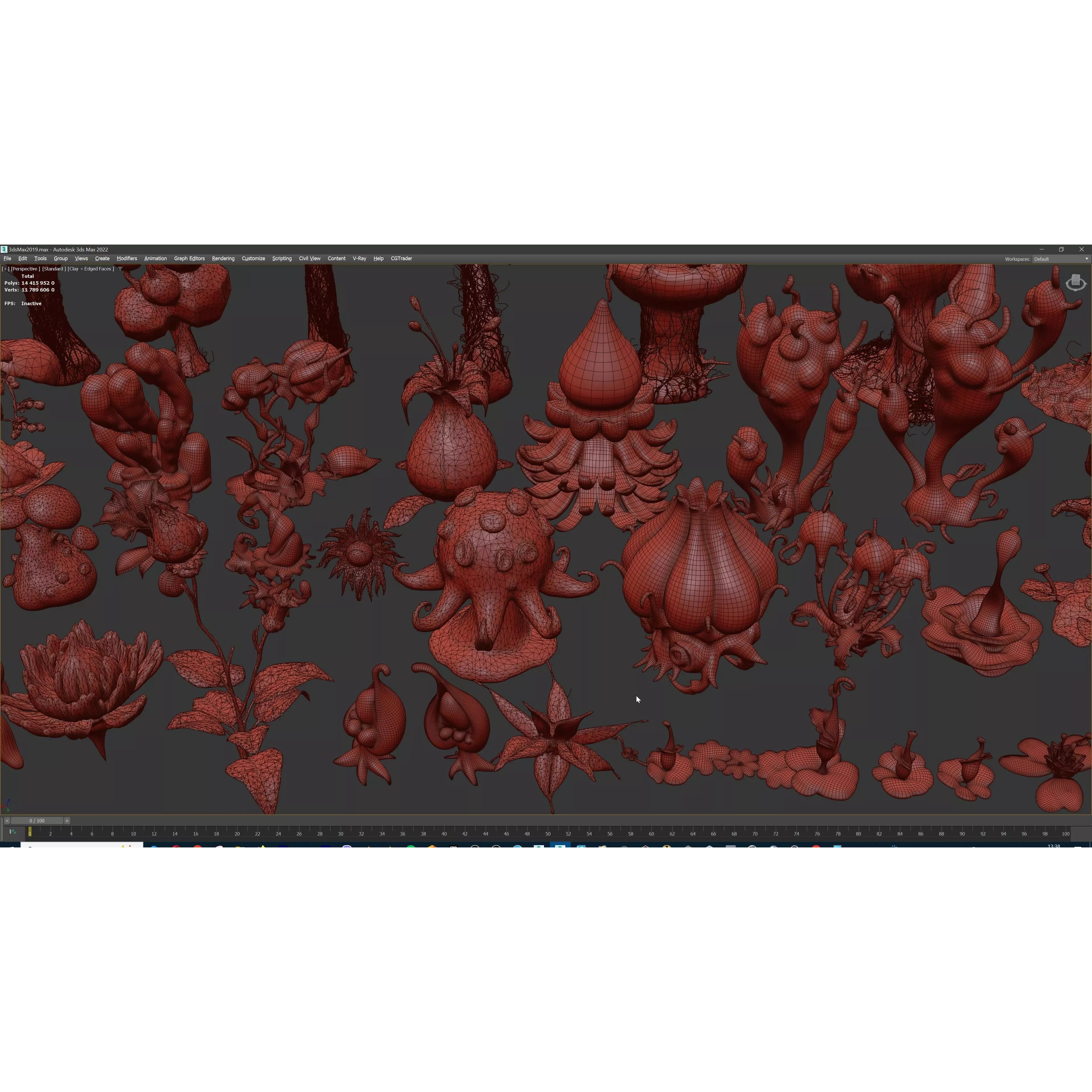 Stylized Fantasy Plants - Low-Poly Game-Ready 3D Model