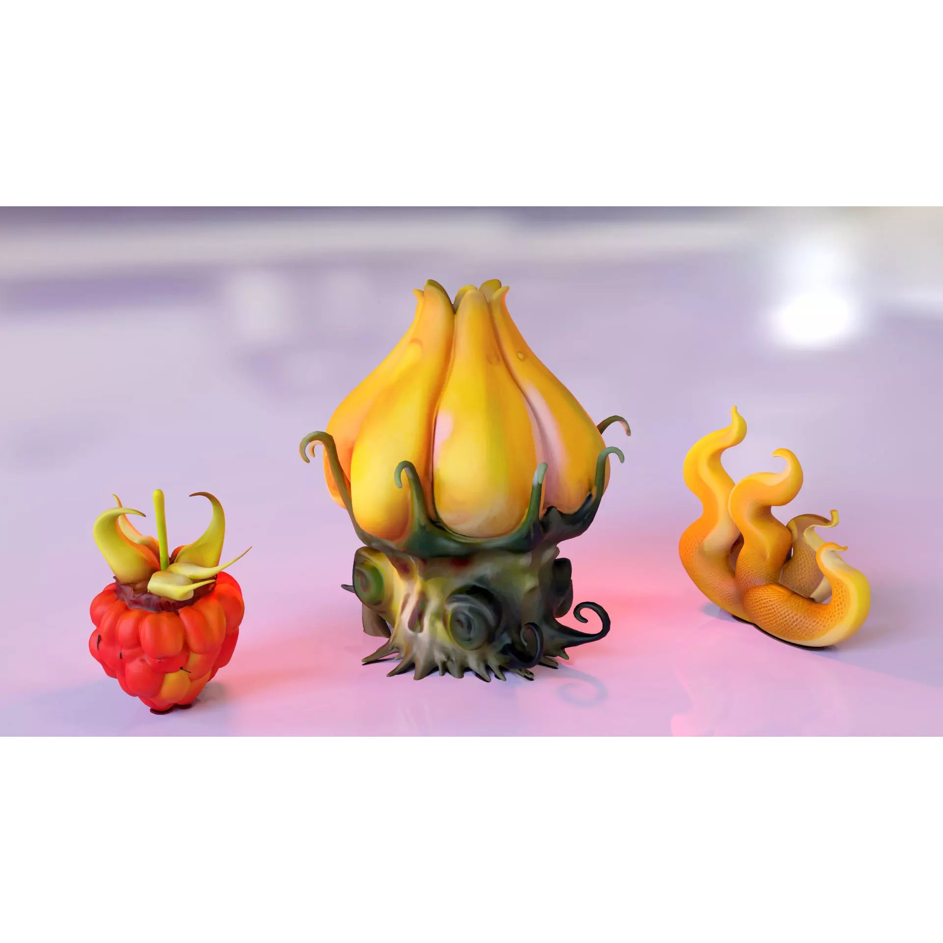 Stylized Fantasy Plants - Low-Poly Game-Ready 3D Model - View 17