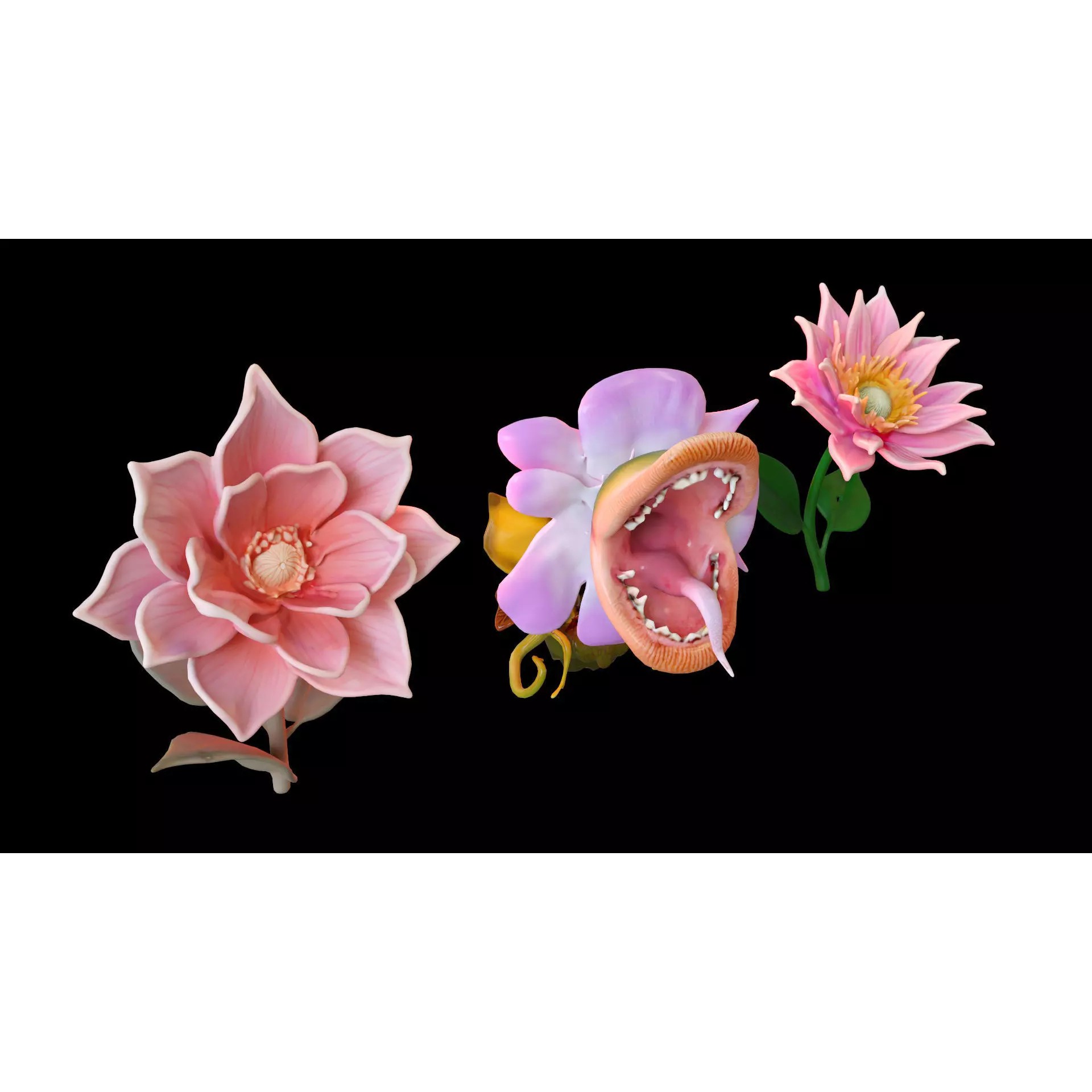 Stylized Fantasy Plants - Low-Poly Game-Ready 3D Model - View 19