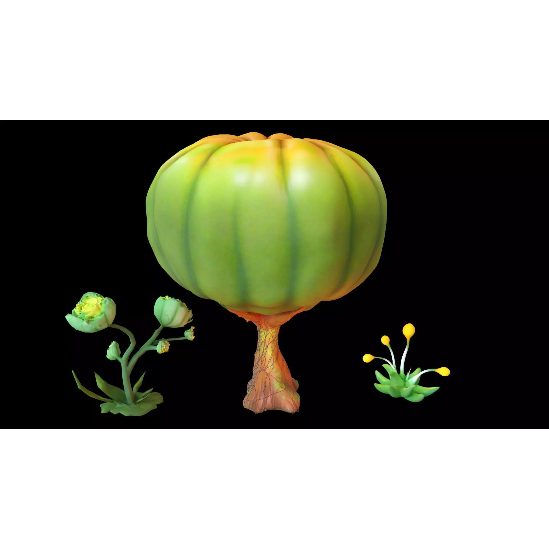 Stylized Fantasy Plants - Low-Poly Game-Ready 3D Model - View 20